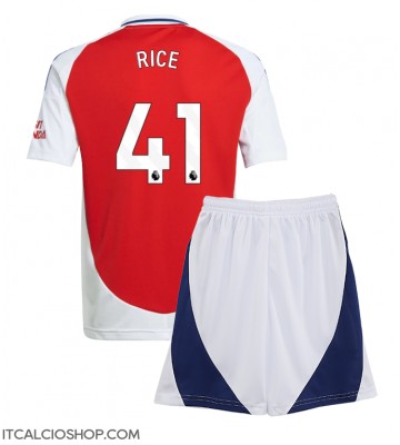 Arsenal Declan Rice #41 Prima Maglia Bambino 2024-25 Manica Corta (+ Pantaloni corti)